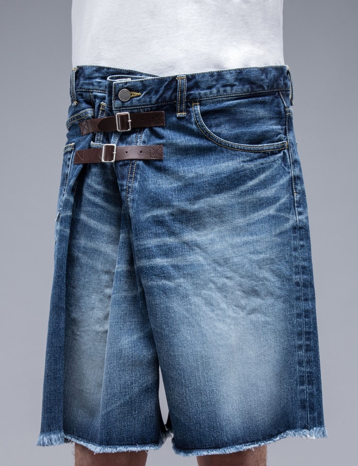 Asymmetrical Denim Shorts Placeholder Image