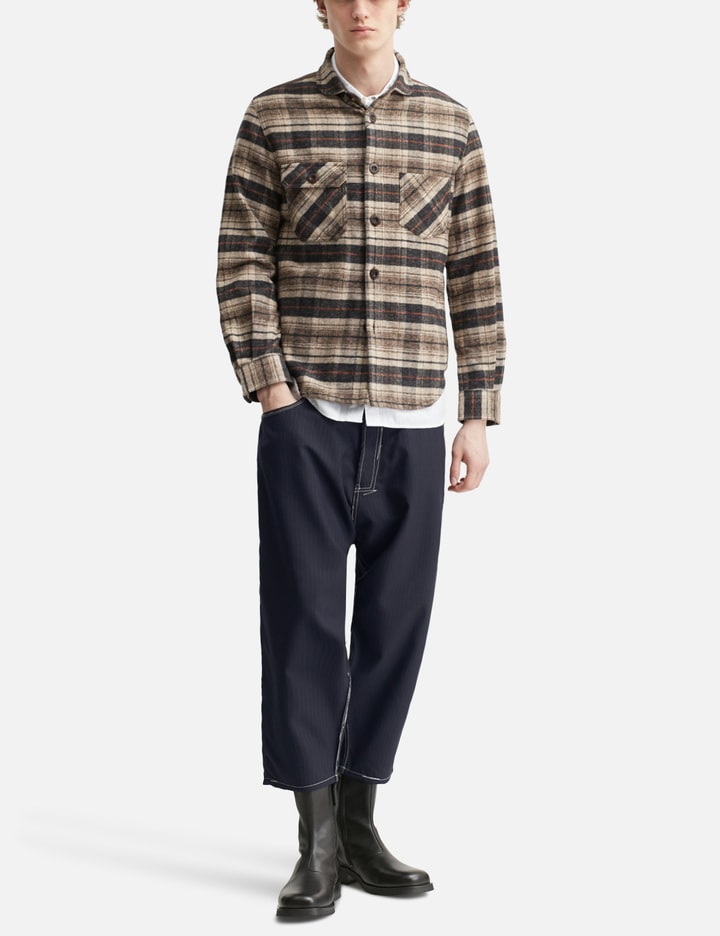 Junya Watanabe MAN X Levi's Wool Pinstriped Cropped Pants Placeholder Image