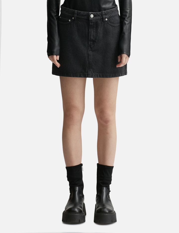 Apc Cotton Mini Skirt In Black