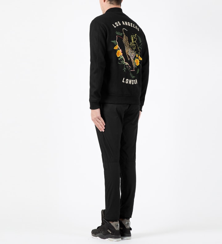 Maharishi x Undefeated Black Embroidered Stadium Jacket Placeholder Image