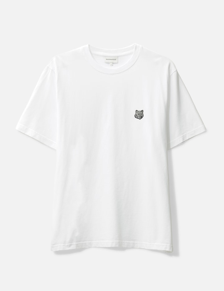 Shop Maison Kitsuné Bold Fox Head Patch Comfort T-shirt In White