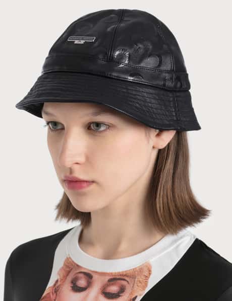 Marine Serre - Allover Moon Leather Bucket Hat | HBX