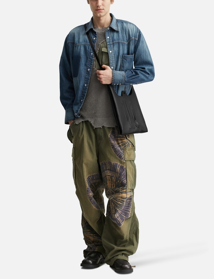 KHOKI Hand-Embroidered Denim Shirt