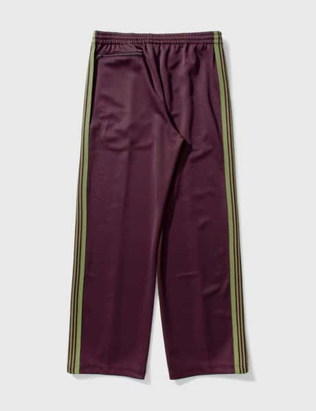 Burgundy Needles Poly Smooth Track Pants