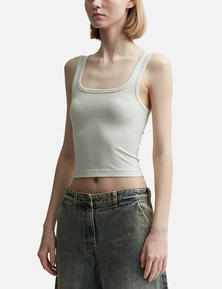 Entire Studios Square Neck Tank Top In White