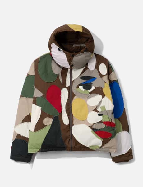 KidSuper Patchworked Face Down Puffer