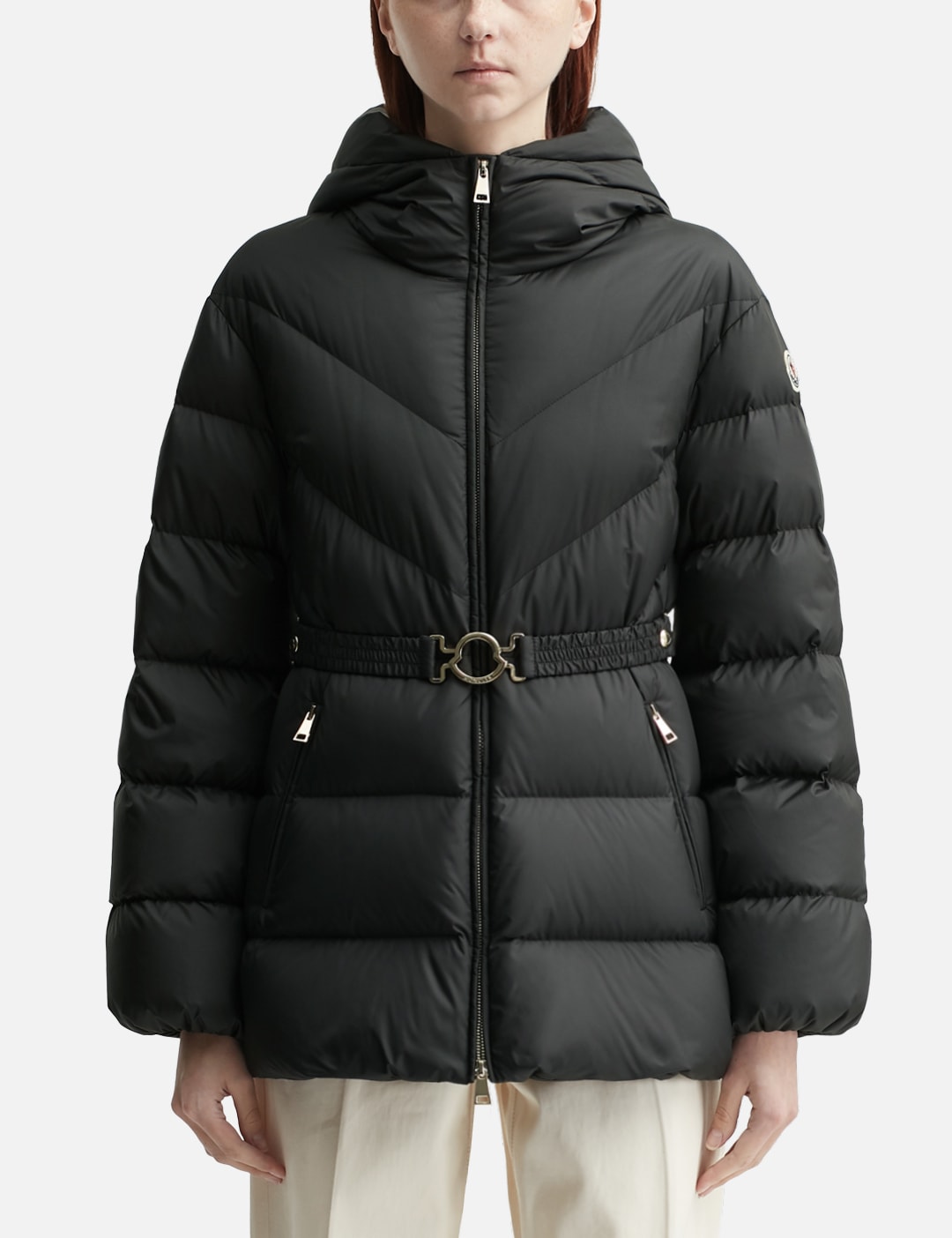 Brosse Diagonal-Quilted Hooded Short Down Jacket view 13