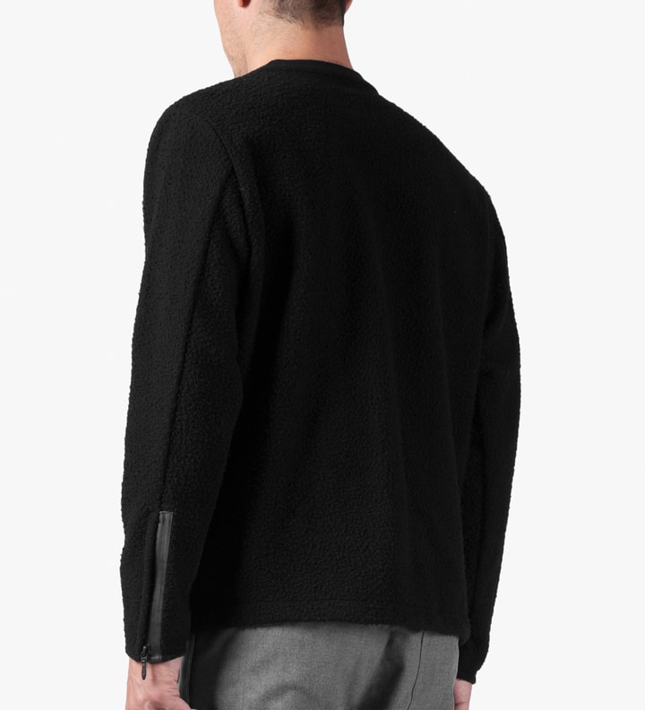 Black Julien Wool Large Front Zip Pullover Jacket Placeholder Image