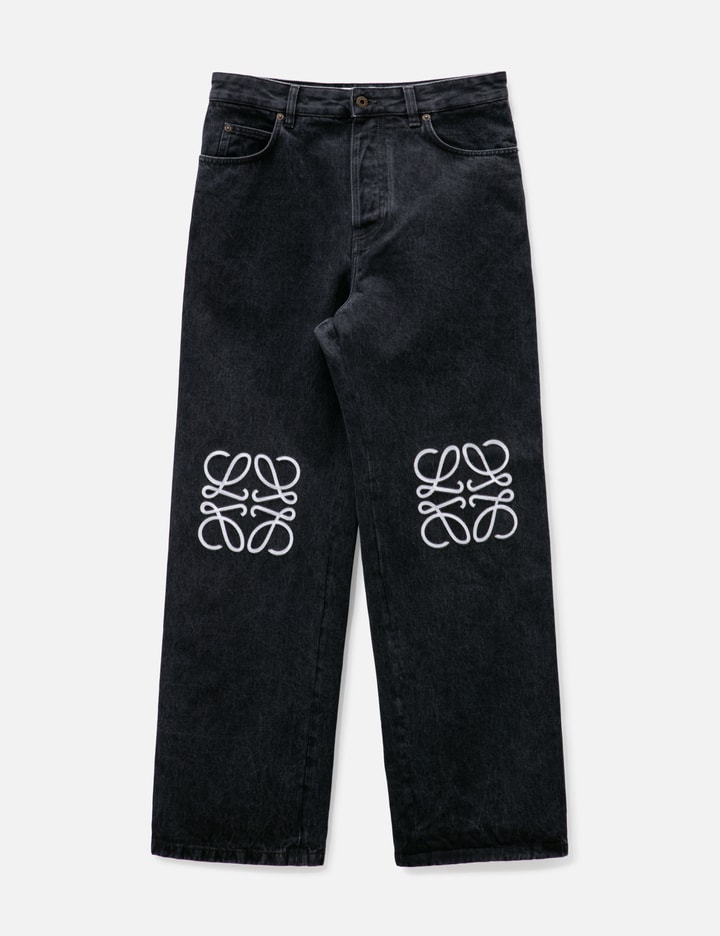Loewe Anagram Baggy Jeans In Black