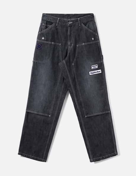 네이버후드 NH X M&M Washed Denim Painter Pants