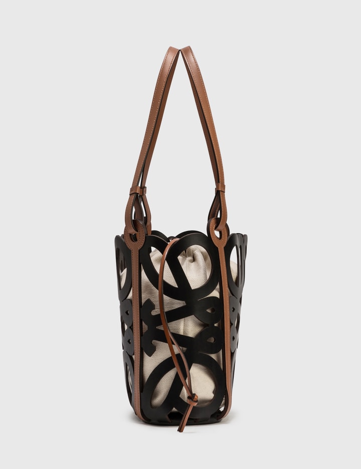 Shop LOEWE Small Anagram Cutout Leather Tote