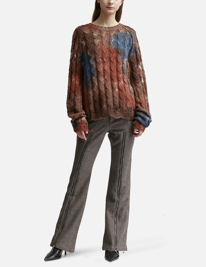 TIE-DYE CABLE-KNIT JUMPER Placeholder Image