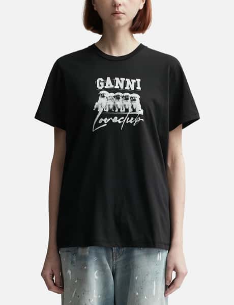 Ganni Thin Jersey Puppy Love Relaxed T-shirt
