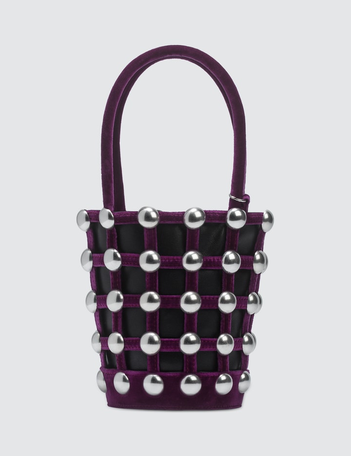 Roxy Cage Velvet Mini Bucket with Studs Placeholder Image