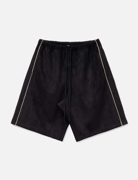 Suede Fleece Signature Relaxed Sweatshort view 6