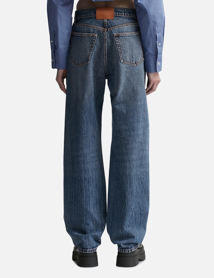 Shop Alexander Wang T Ez Mid-rise Straight Leg Jeans In Blue
