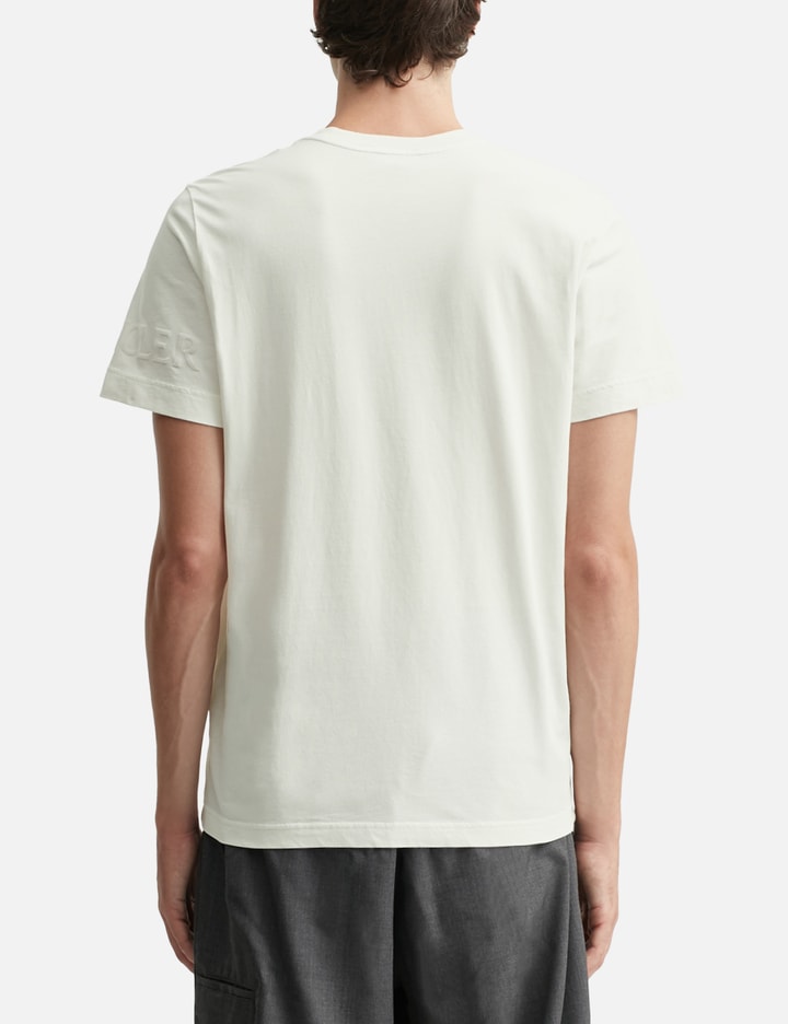 Moncler Cotton Jersey T-shirt With Contrasting Logo Patch In White