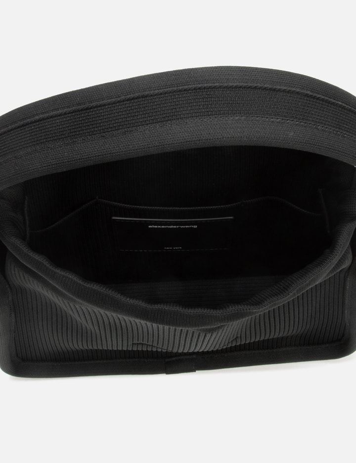 Alexander Wang Ryan Ribbed-knit Top Handle Bag In Black