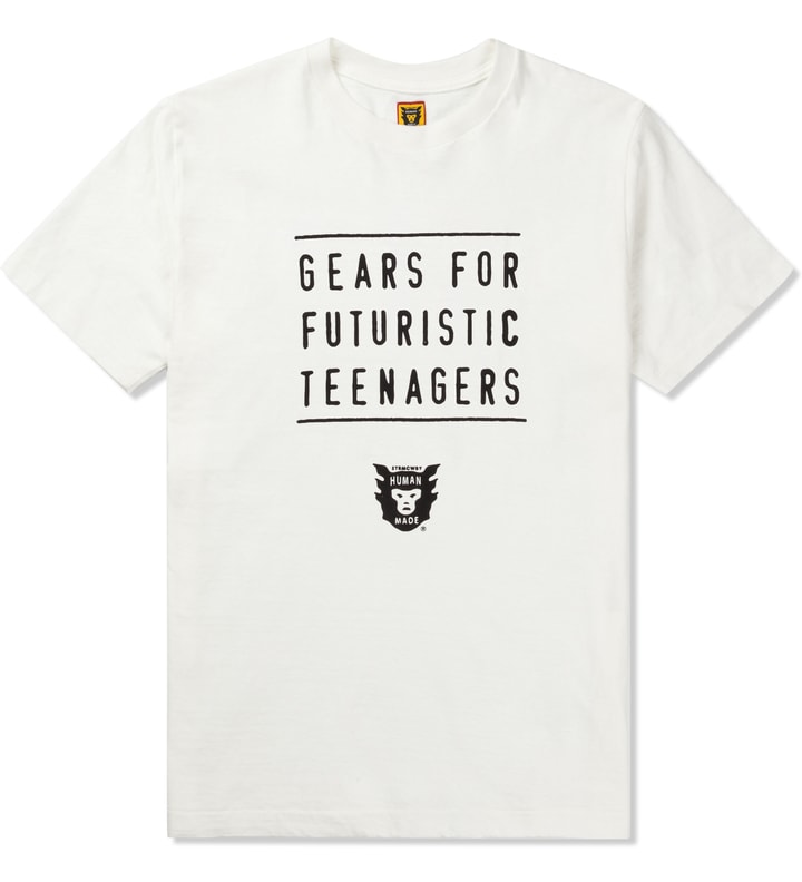 White Gears for Futuristic Teenagers T-Shirt Placeholder Image