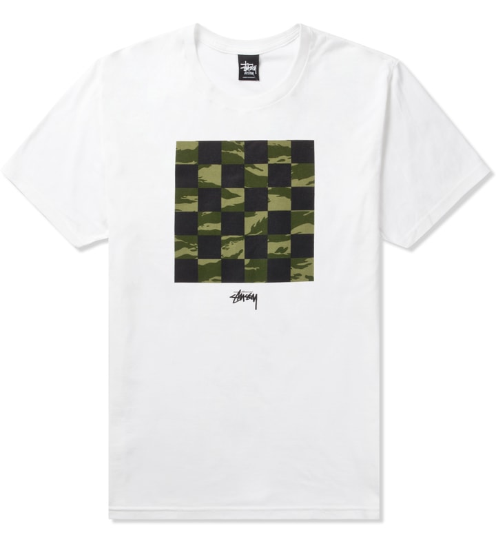 White/Tiger Camo Check T-Shirt Placeholder Image