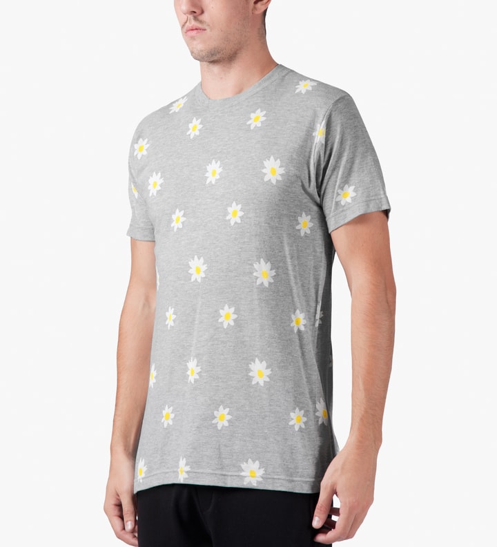 Heather Grey Daisy Print T-Shirt Placeholder Image