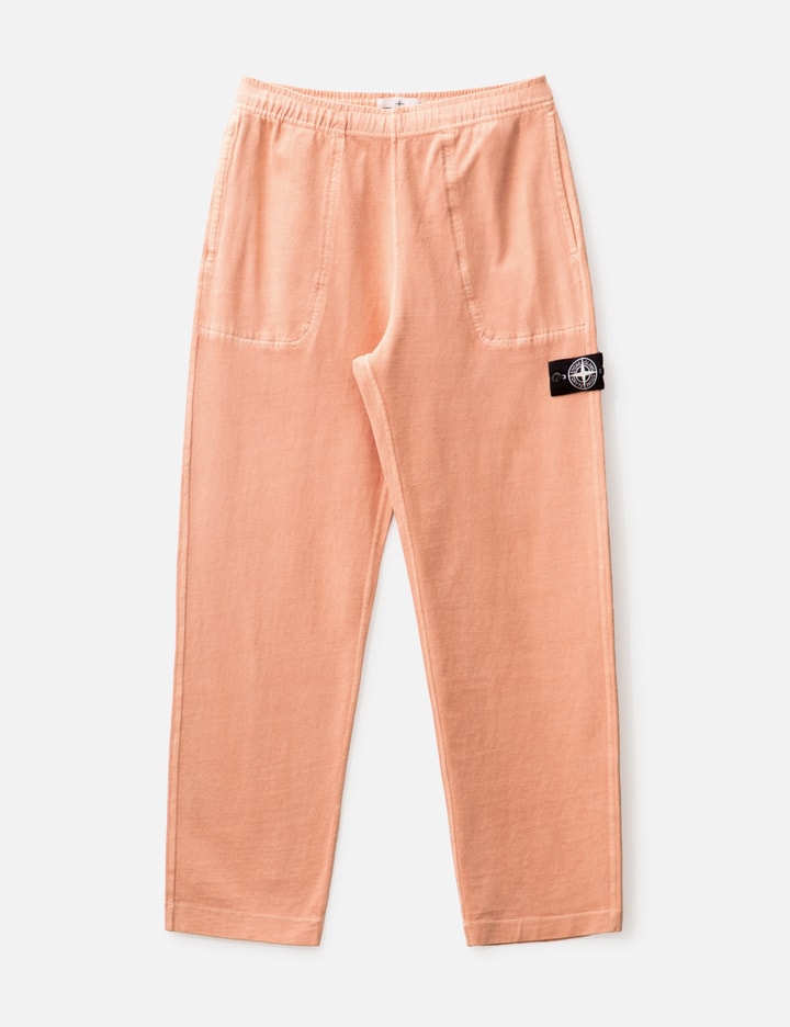 Shop Stone Island 60% Recycled Heavy Cotton Jersey Jogger Pant In Orange