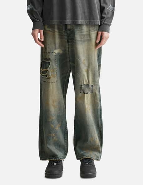 NEIGHBORHOOD - SAVAGE DENIM DP WIDE PANTS | HBX - Globally Curated 