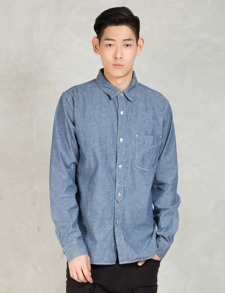 Indigo Selvedge Chambray Standard Work Shirt Placeholder Image