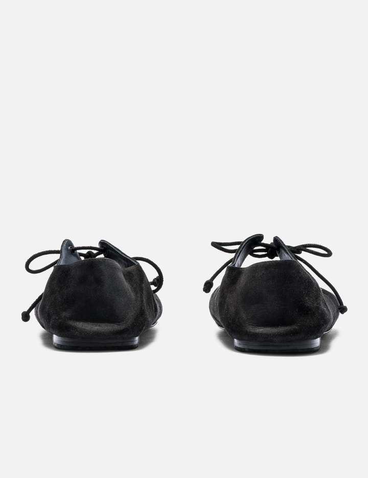 Celine Suede Babouche Flats In Black