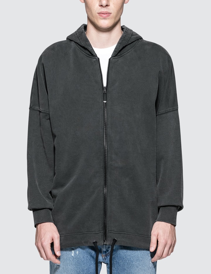 Logo Over Zip Hoodie Placeholder Image