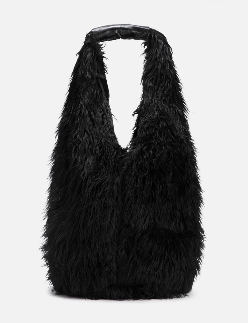 OUR LEGACY DRIP BAG BLACK FAKE FUR Our Legacy Fake Fur Drip Bag 
