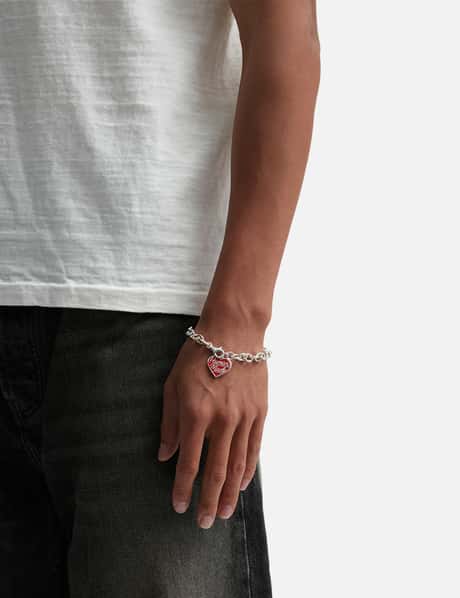 Human Made - Heart Silver Bracelet | HBX - Globally Curated 