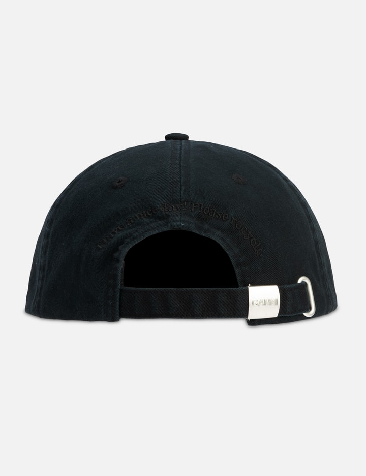 Ganni Black Canvas Cap
