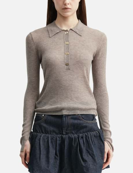 Polo Shirt In Sheer Wool view 10
