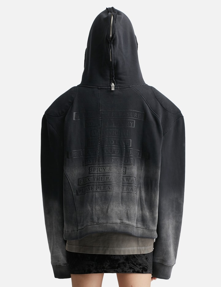 Panelled Padded Zipped Grey Hoodie Placeholder Image