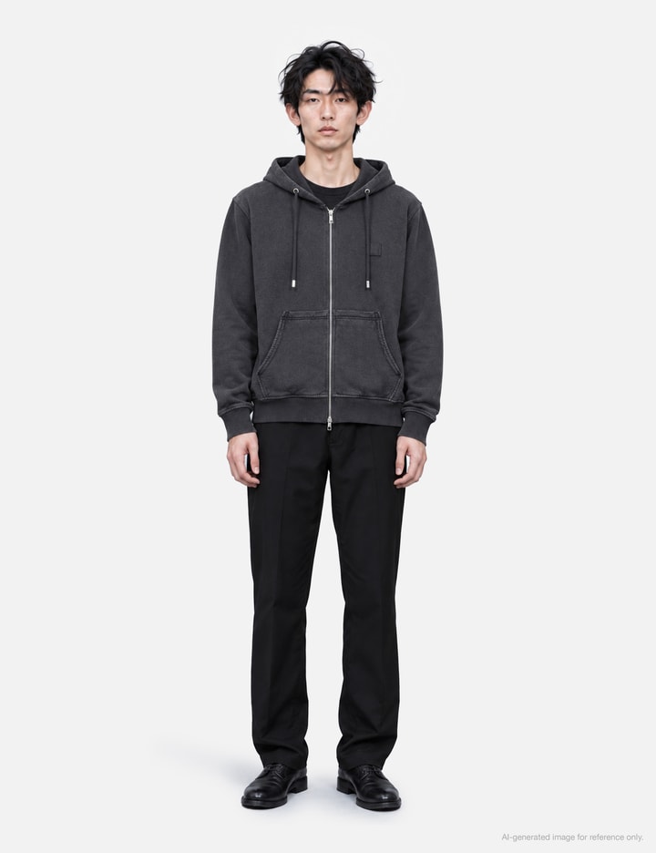 Wooyoungmi Logo Faded Zip-Up Hoodie