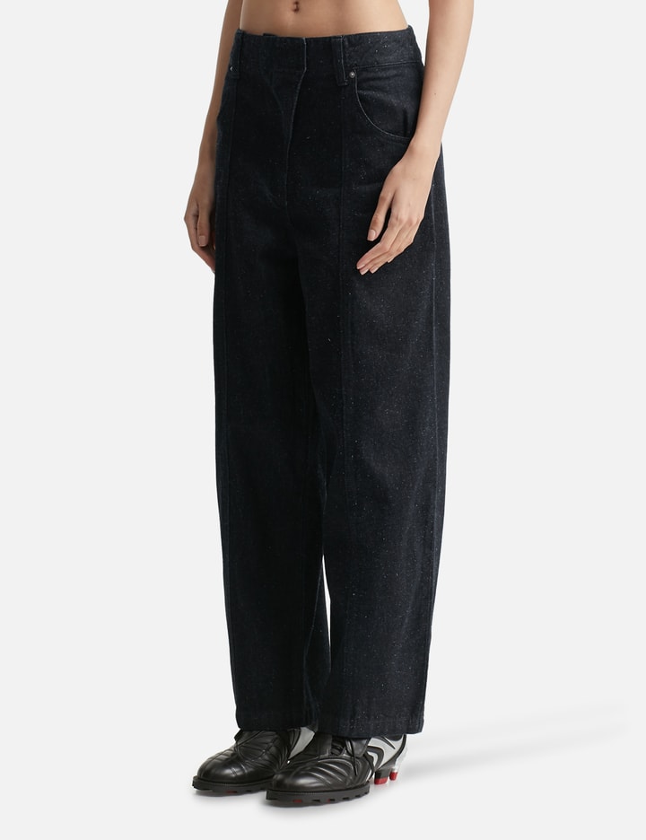 Anggae Nep Wide Denim In Black