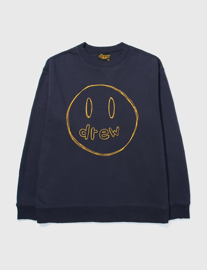 Drew House Embroidery Pullover In Blue