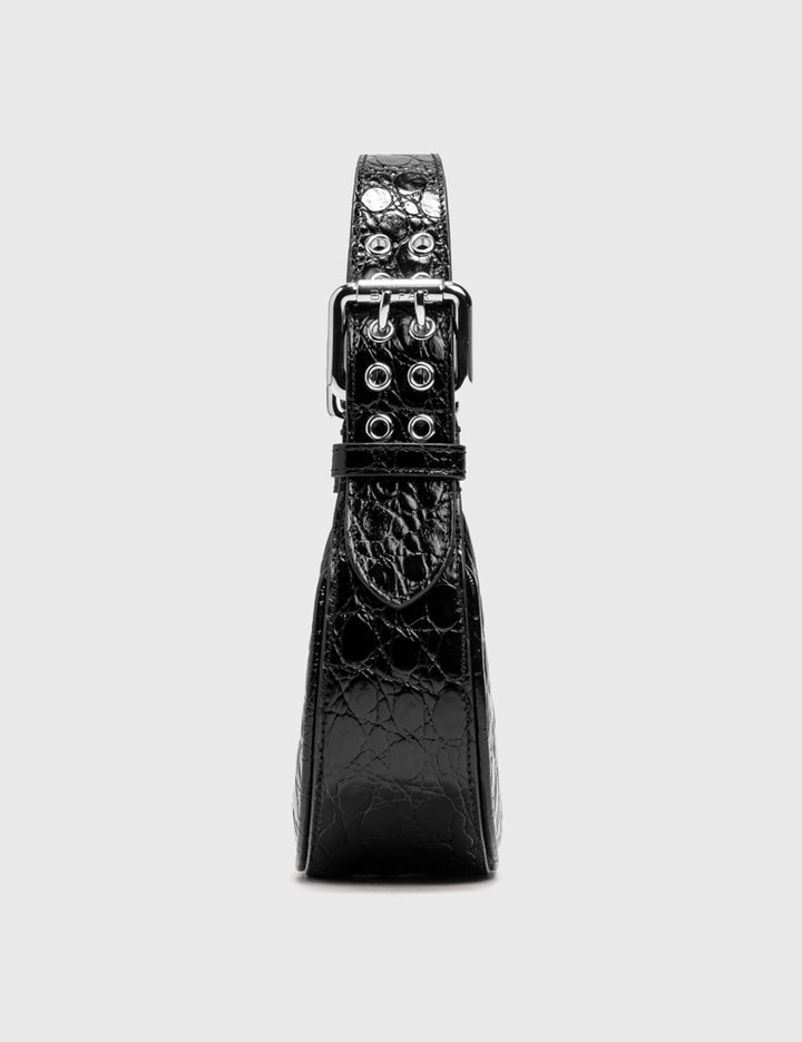 MINI SOHO BLACK CIRCULAR CROCO EMBOSSED LEATHER Placeholder Image