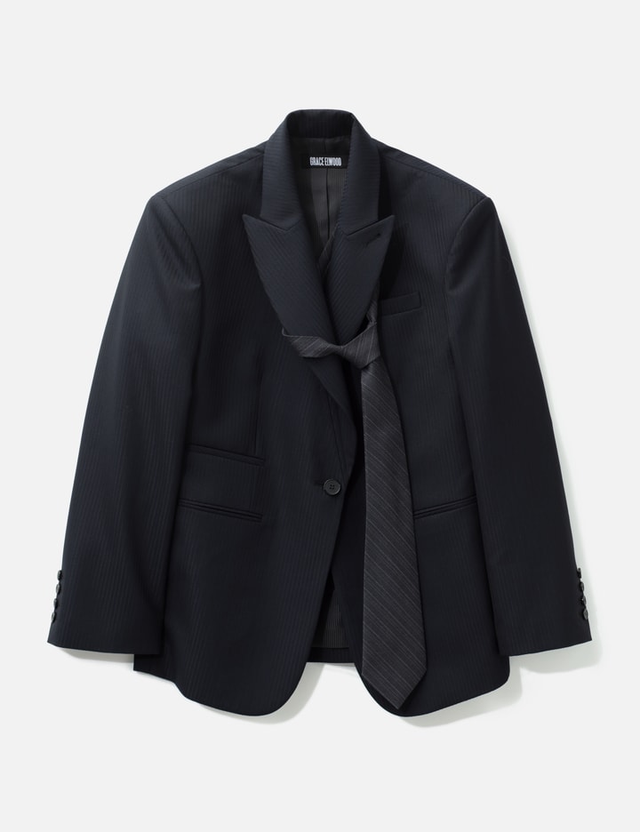 GRACE ELWOOD Tie Pireced Oversized Jacket