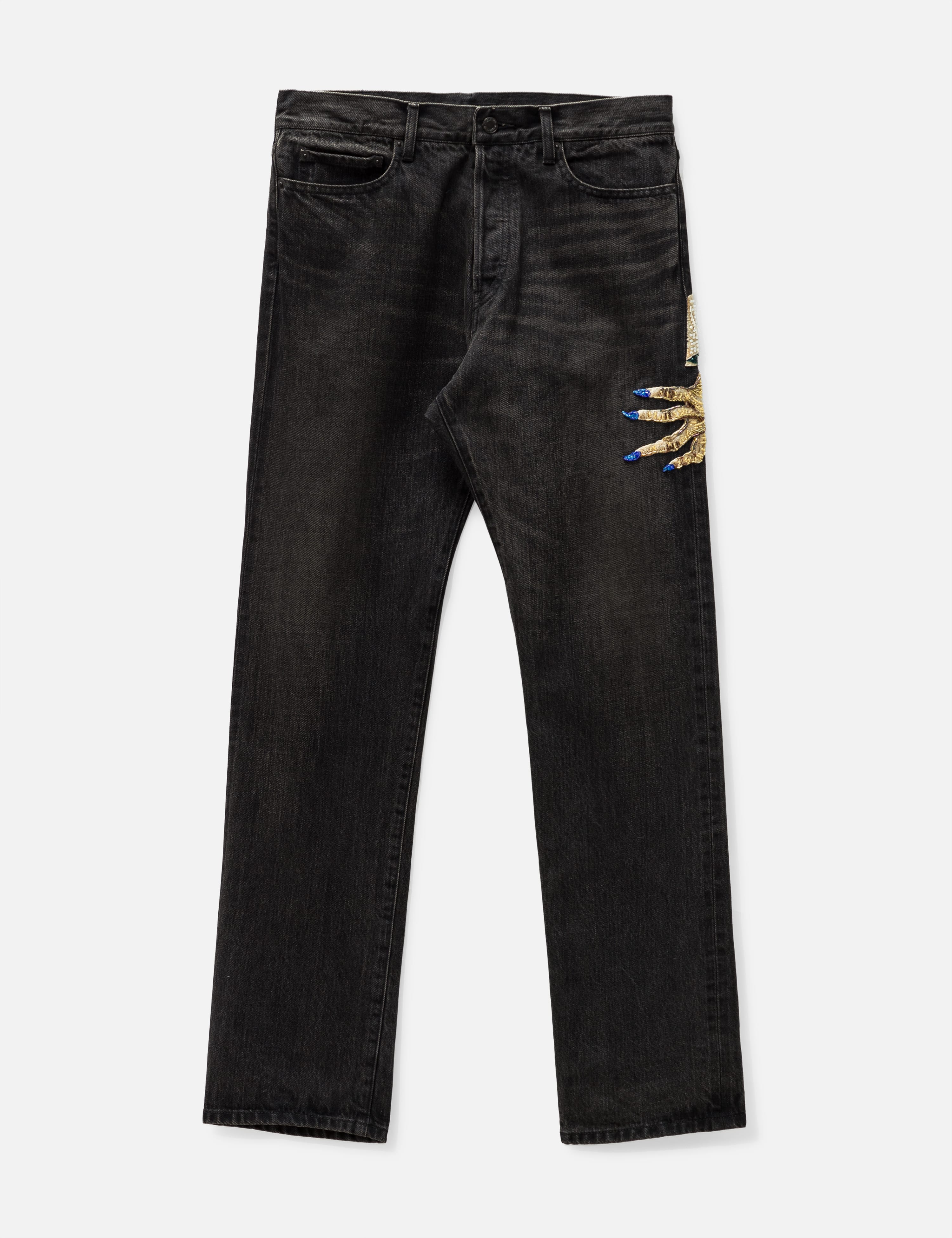 Bonsir Blue/Black Baggy Jeans Men Fashion Retro Casual Wide-leg Jeans –  bonsir