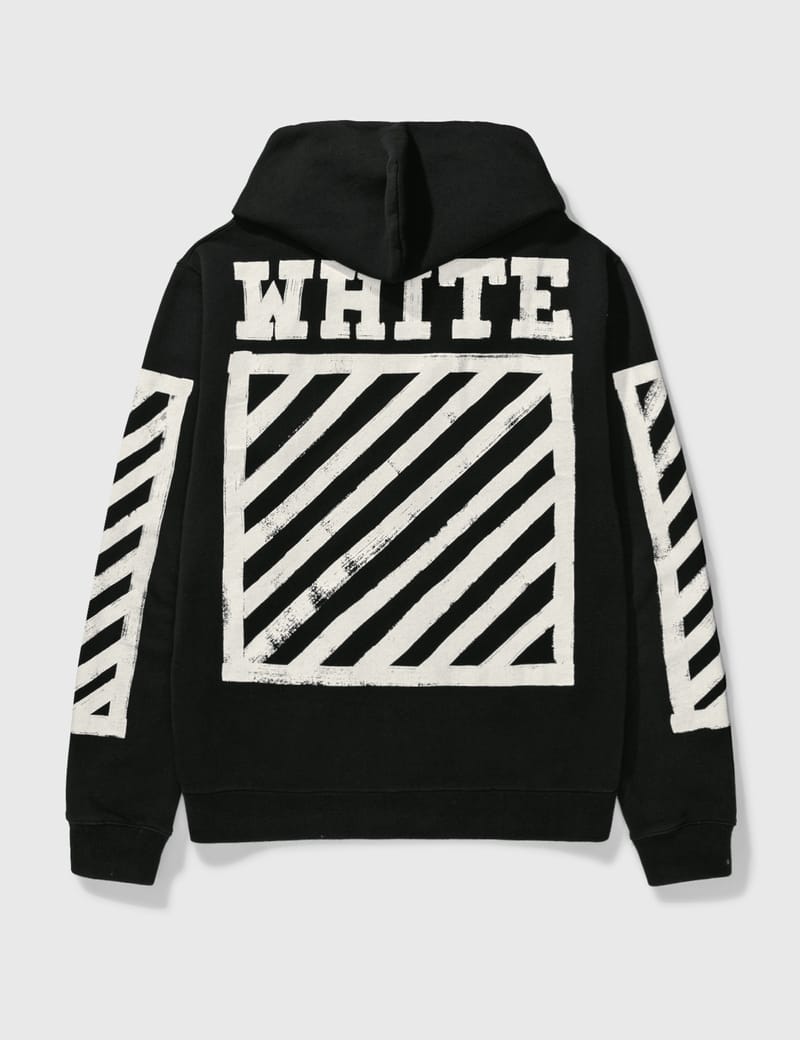 Off White Diagonal Zip Hoodie 