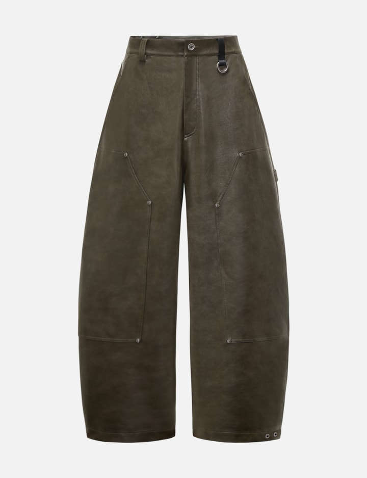 TEAM WANG design Reset Faux Leather Wide-Leg Trousers