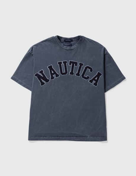 Nautica JP "Too Heavy" 피그먼트 다이 아치 로고 티셔츠 -HBX LTD-