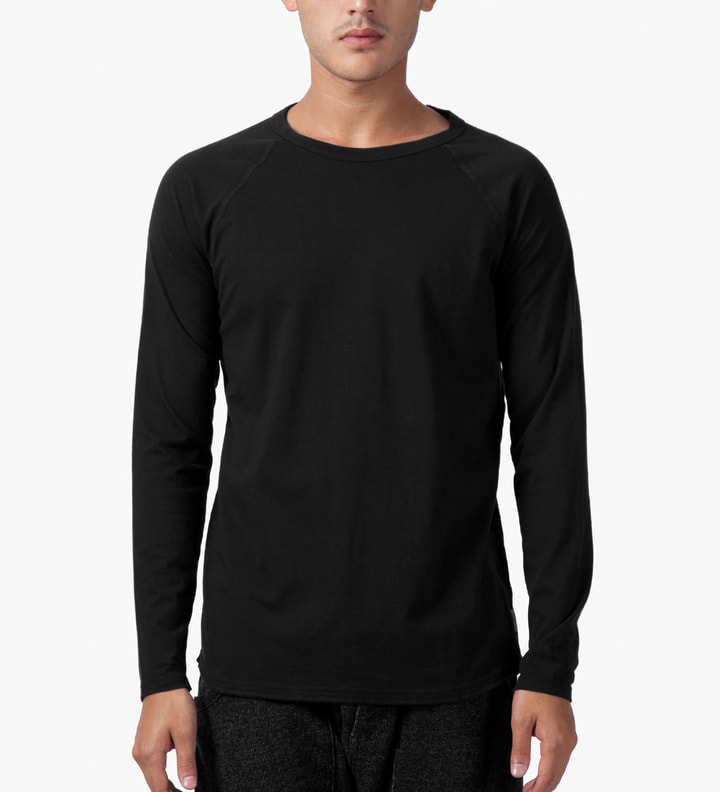 Black Solid Jersey L/S Raglan T-Shirt Placeholder Image