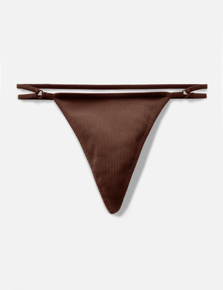Ribbed Strap Detailed Thong Placeholder Image