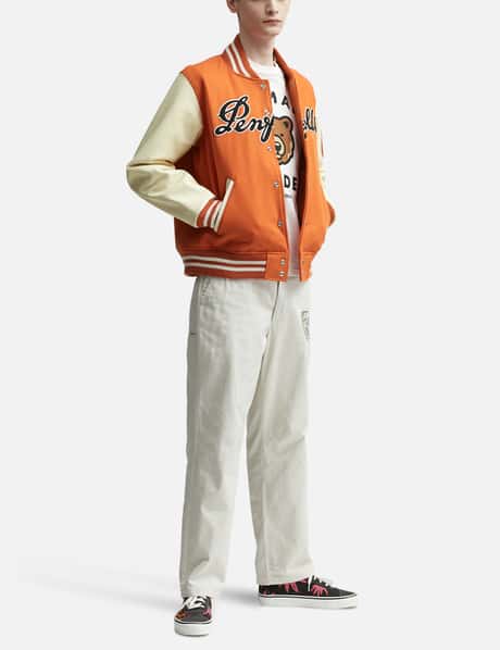 Men's Barrel off White Varsity Bombar Baseball Jacket -  Norway