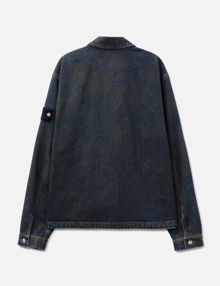 Stone Island Laser Pigment Indigo Denim Biker Jacket