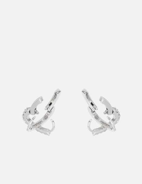 Dual-Hoops Tangled Two-Way Earrings view 9