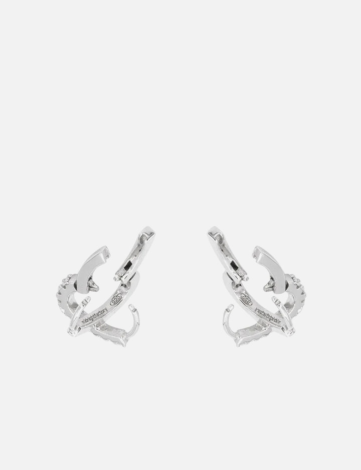 MIDNIGHTFACTORY Dual-Hoops Tangled Two-Way Earrings